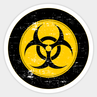 Mod Biohazard sign fun target distressed Sticker